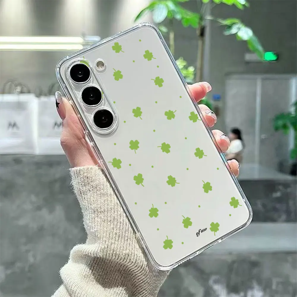 Clover Printed Clear Soft TPU Phone Case