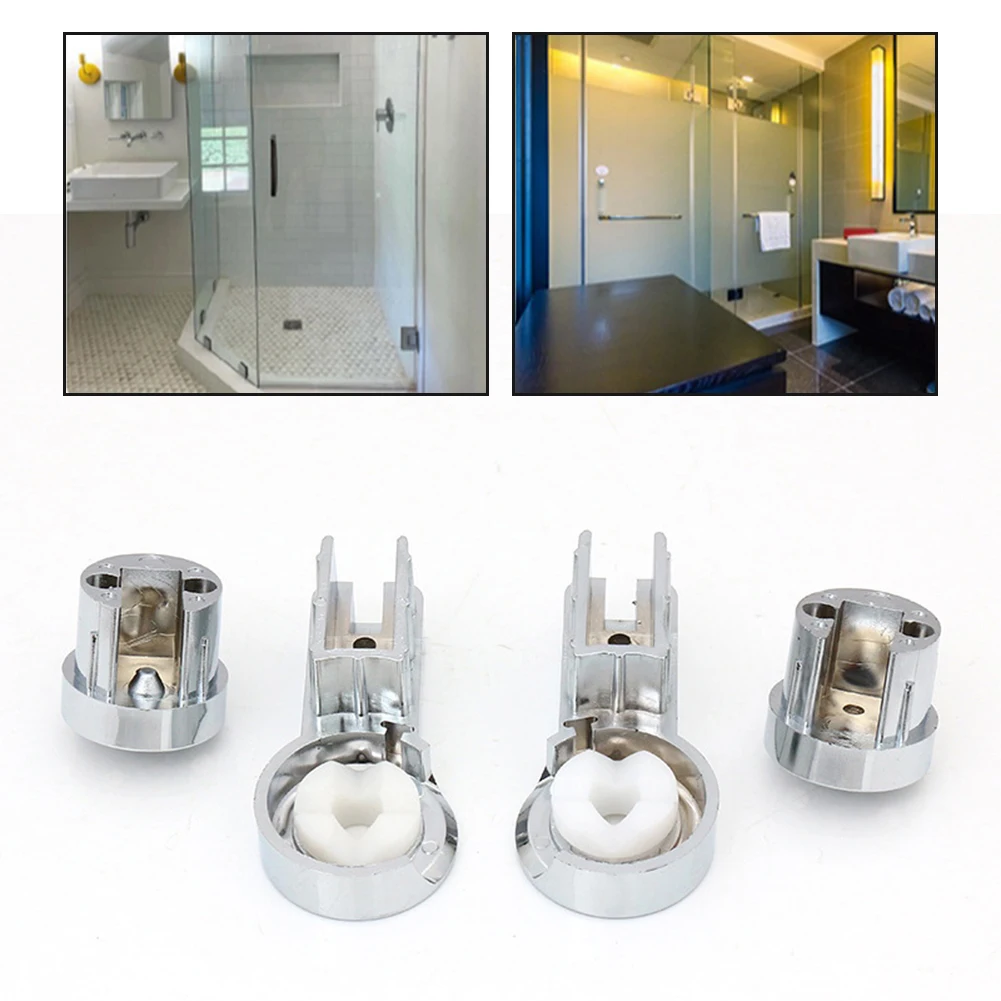 Bath Hinge Brackets For Shower Screens Robust ABS Material With Chrome Finish Designed For 6mm Glass Stability bathroom hardware set bathroom hardware accessories