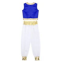 Costume arabe pour garçons, prince arabe, déguisement, veste, gilet, pantalon harem, costume pour Halloween, carnaval, spectacle de scène 3