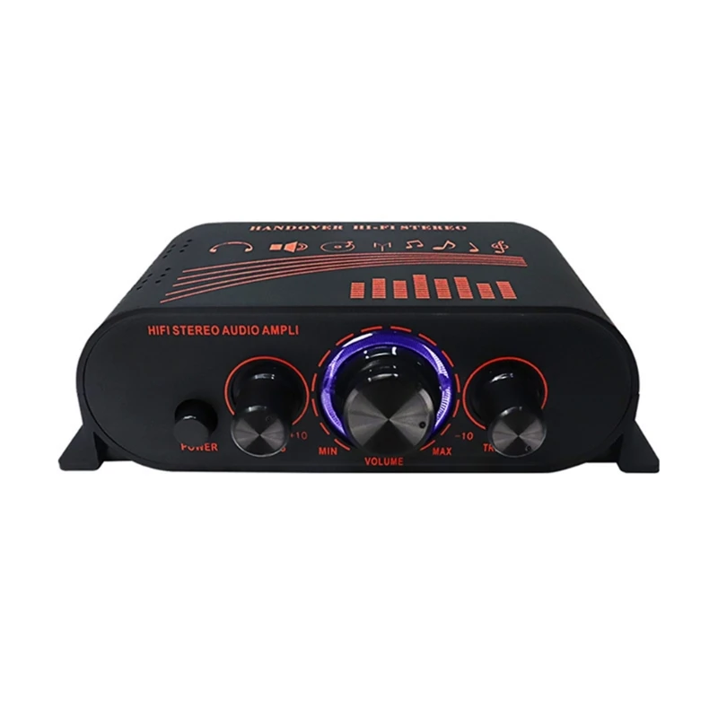 

20Wx2 усилитель мощности домашний стерео Hi-Fi стерео цифровой 2-канальный встроенный мини-пассивный динамик усилитель 12 В для