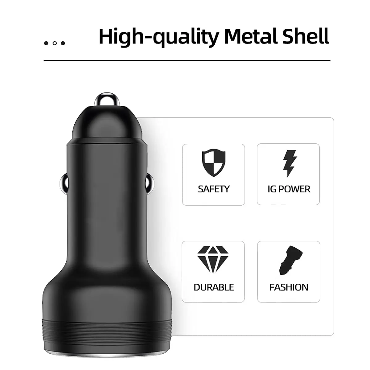 OnePlus 65W Warp Charge Car Charger with 30W USB Dash Fast Charge and Type C Cable