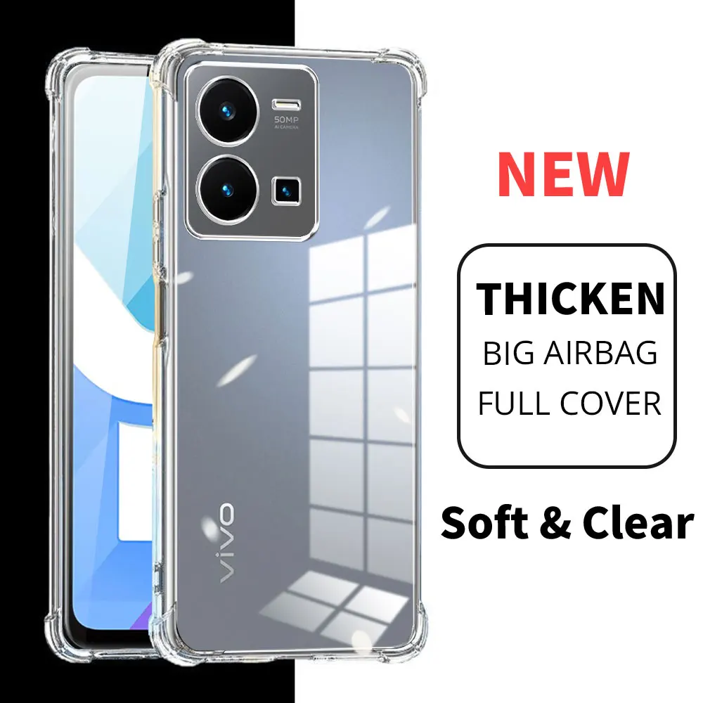 Shockproof Clear Soft Silicone Phone Case with Protective Bumper Cover