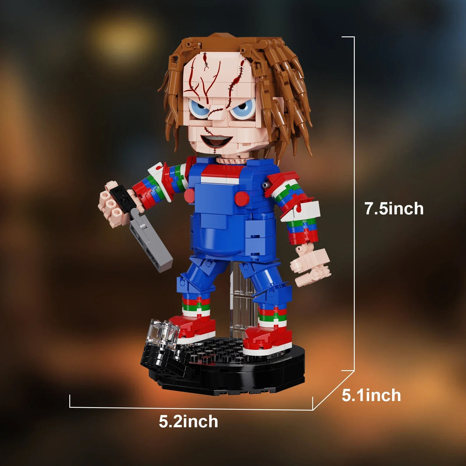 Juego de bloques de construcción Chucky Brickheadz de película