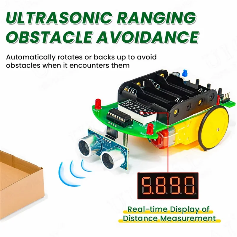L70A Ultrasonic Ranging Obstacle Avoidance Kit Car DIY Electronic Kit LED Display Programming Kit