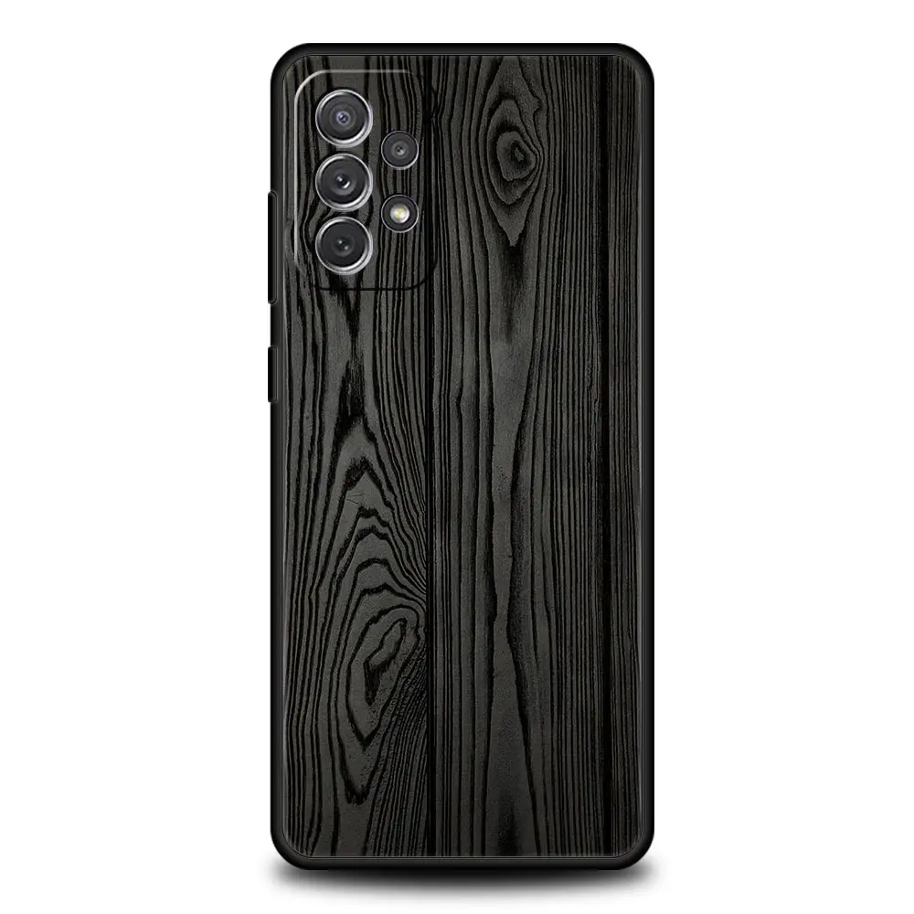 Custodia per telefono in legno intagliato per Samsung Galaxy A51 A71 A41 A31 A21S A11 A01 A03S A12 A23 A53 A32 A52 A13 5G Cover morbida in Silicone Coque - immagine 6