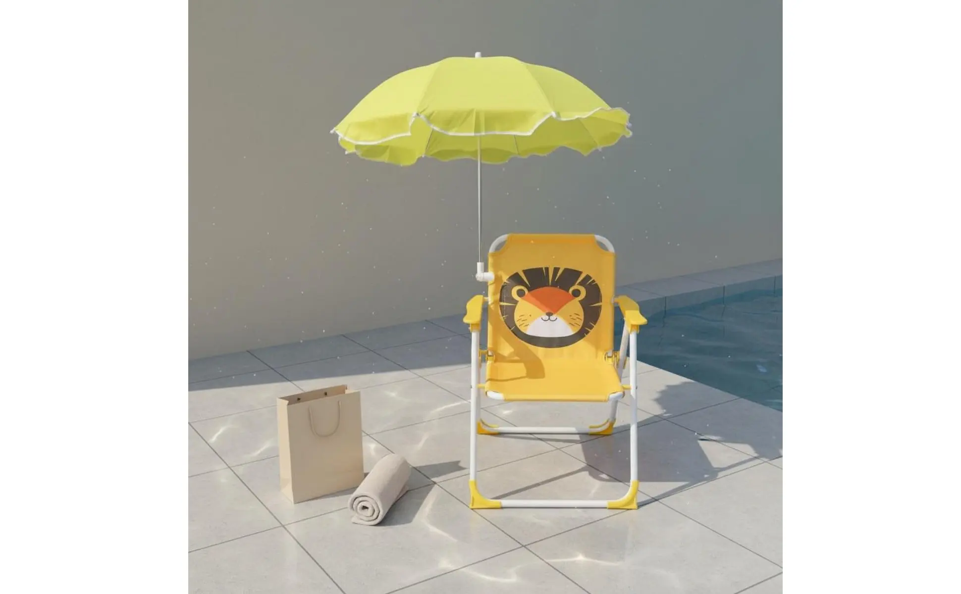 Children's Portable Chair with Sun Shade Foldable Kids Beach Chair with Umbrella Lightweight Sturdy Metal Frame for Patio Children's Portable Chair with Sun Shade Foldable Kids Beach Chair with Umbrella Lightweight Sturdy Metal Frame for Patio