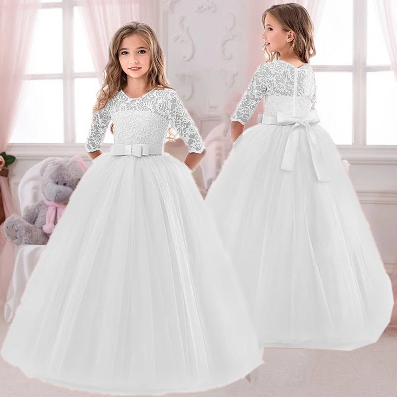 Summer Girls Dress Long Bridesmaid Kids Dresses For Girls Children Princess Dress Party Wedding 3 10 14 Years Vestido