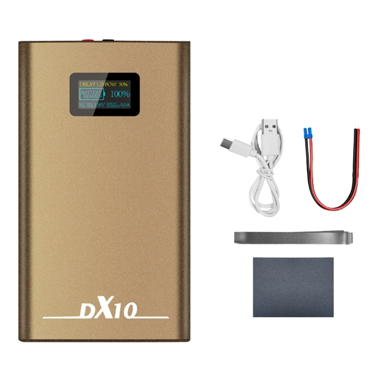 

10600Mah DX10 Spot-Welding Machine 6X300a Mos 8 Awg Spot Pens Fit For 18650 0.2Mm Nickel DIY 18650 Battery Pack
