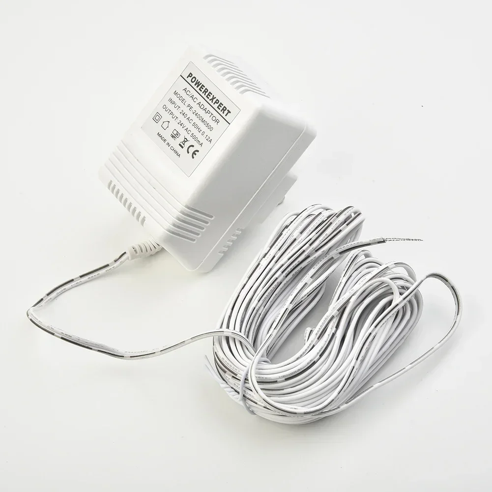 AC 24V 500mA Video Doorbell Adapter 8 Meter Cable Camera Power Supply Adapter Charger IP Intercom Ring Wireless Battery