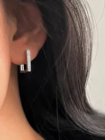 REETI 925 boucles d'oreilles en argent Sterling boucles d'oreilles géométriques en zircon pour les femmes cadeau boucles d'oreilles bijoux de mode cadeau 2