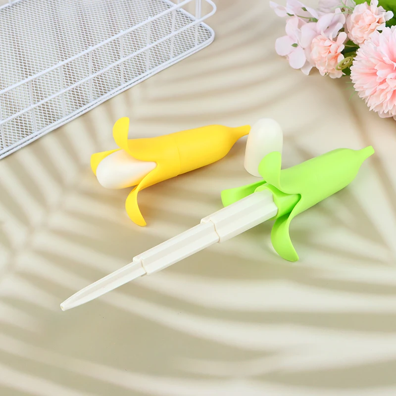 

Banana Telescopic Sword Jump High-quality Gravity Mini Keychain Children Decompression Push Toy