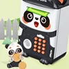 Panda Piggy Bank Fingerprint Password Unlock Automatic Induction Roll Simulation Electronic ATM Toys for Kids Safe Saving Money 5