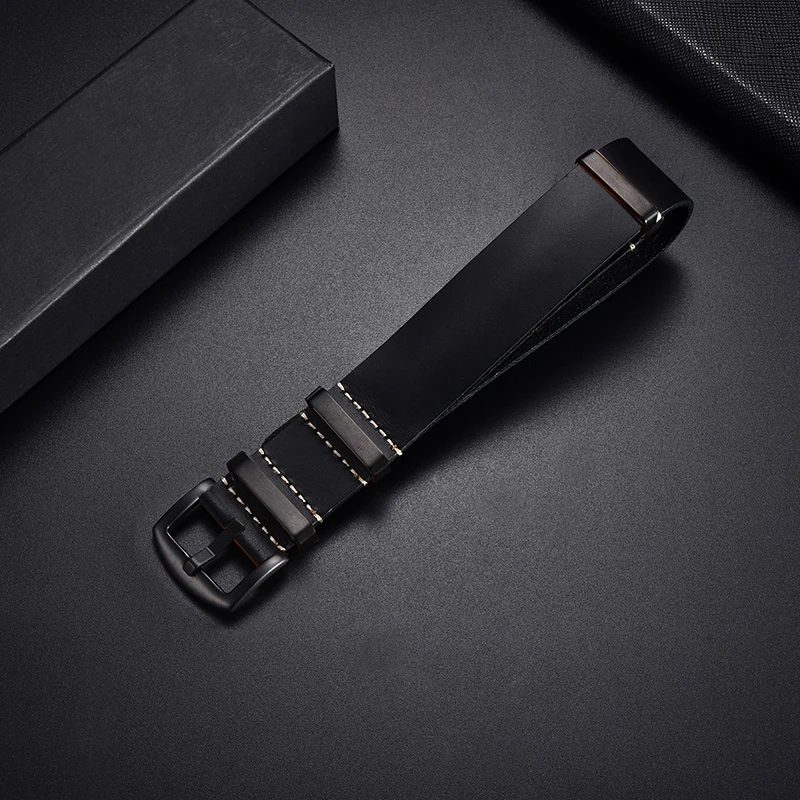 Vintage Genuine Leather Watch Strap – Classic Cowhide Wristband Replacement