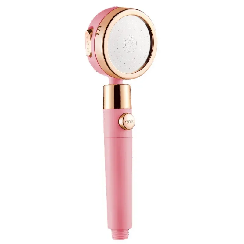 Three-speed Adjustment 360 Degree Rotation  with One Key To Stop Filter Shower Head Water Saving Rainfall Round Spray Nozzle 5