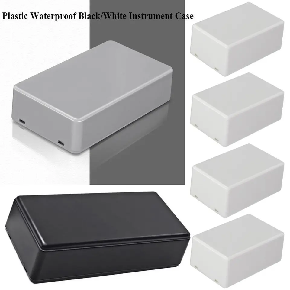Scatola di Giunzione Impermeabile, Scatola di Alimentazione in Plastica Nera 100 x 60 x 25mm