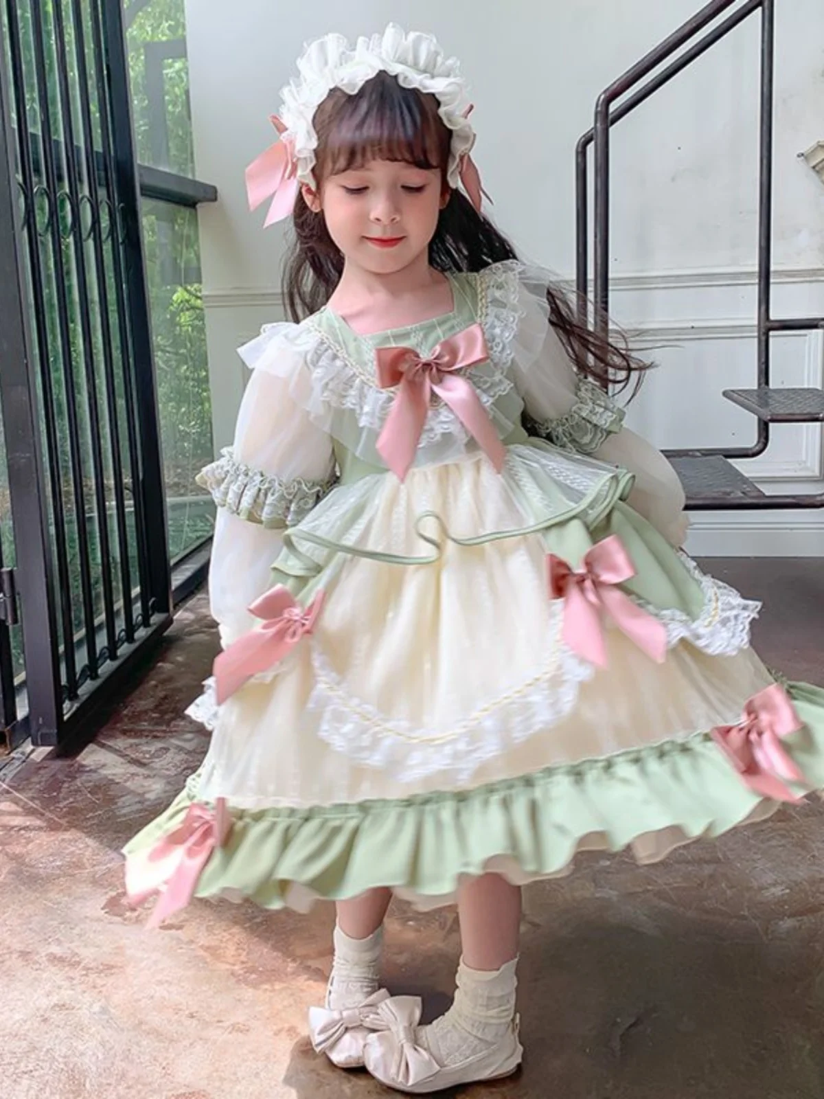 Girls' Lolita Dress New Children's Fleece-Lined Thickened Pettiskirt Baby Birthday