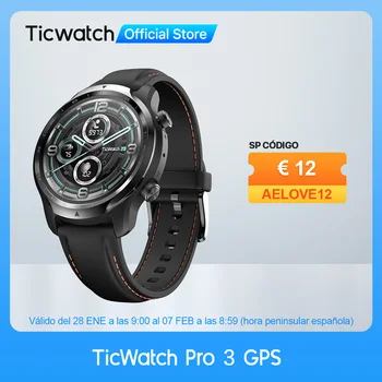 TicWatch Pro 3 GPS Wear OS Smartwatch Deportes para hombres/Reloj inteligente Pantalla de doble capa Snapdragon Wear 4100 8GB Batería de 3 a 45 días 1