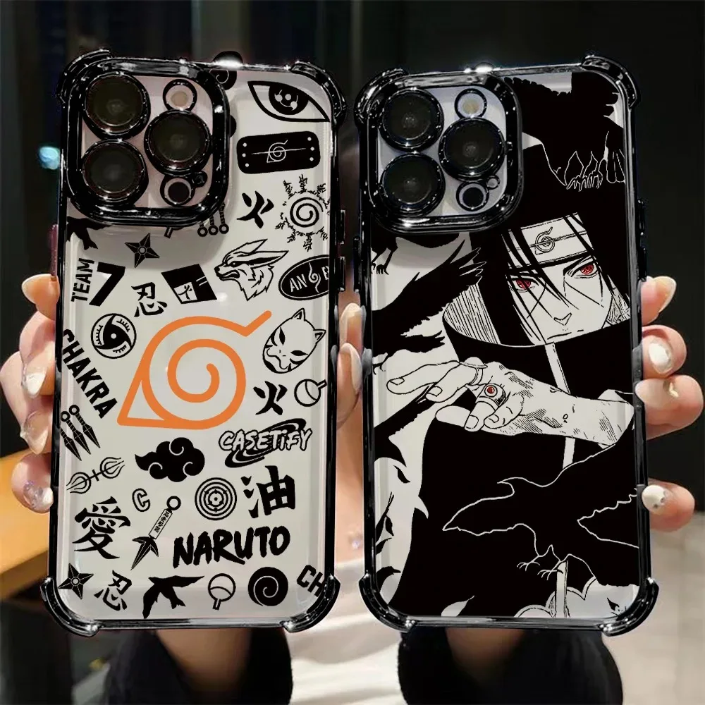 Uchiha Itachi Plating Phone Case - Anime Design, Anti-Fall Protection