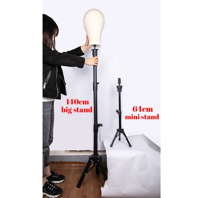 140cm High Tripod Stand for Wig Making Canvas Head Mannequin Head