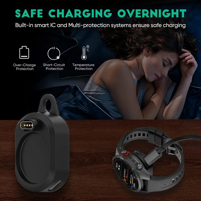 Dual-Port Micro USB & Type C Watch Charger Adapter - Portable Charging Solution