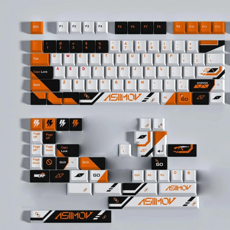 Teclas-PBT-para-teclado-mec-nico-Asiimov-Colorway-para-ventiladores ...