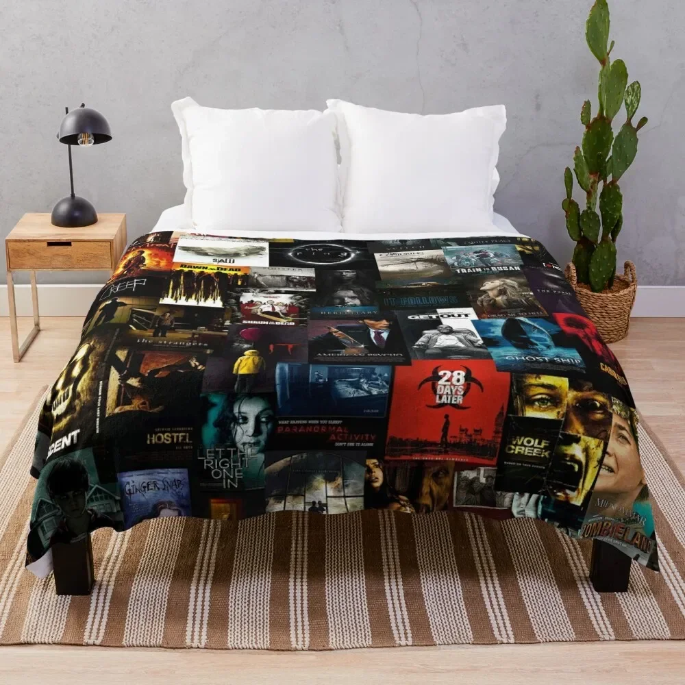 

Horror Movie Posters 2000s - 2010s Throw Blanket Luxury St fluffy Stuffeds Sofa Blankets