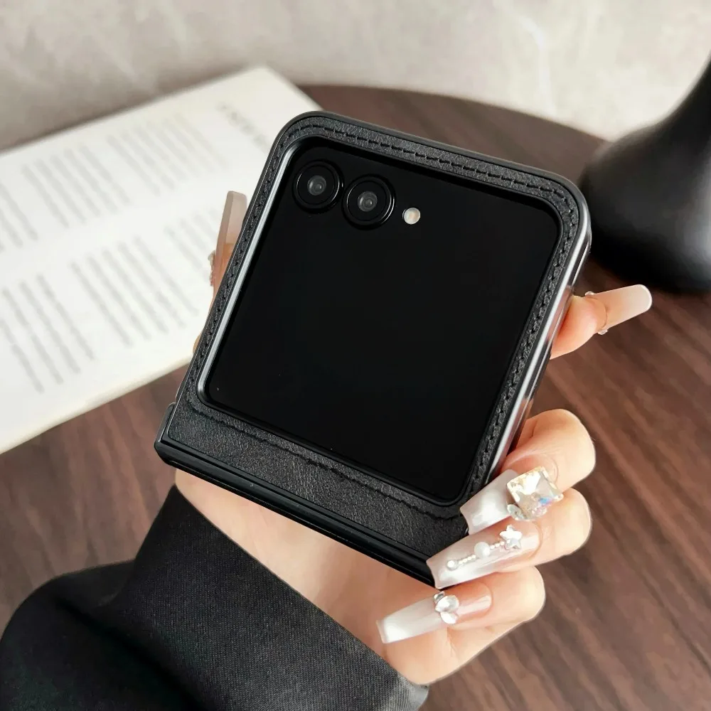 Elegant Retro PU Leather Phone Case with Rotatable Holder and Anti-Drop Back Cover