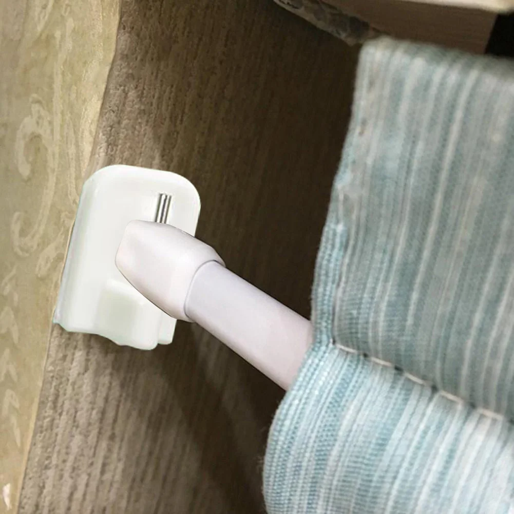 4/8/12PCS Vorhang Haken Selbstklebende Haken Vorhang Stange Haken Halterung Weiß Für Lagerung Rack Küche & fenster Bad Tür Wand Aufhänger – Detail 4