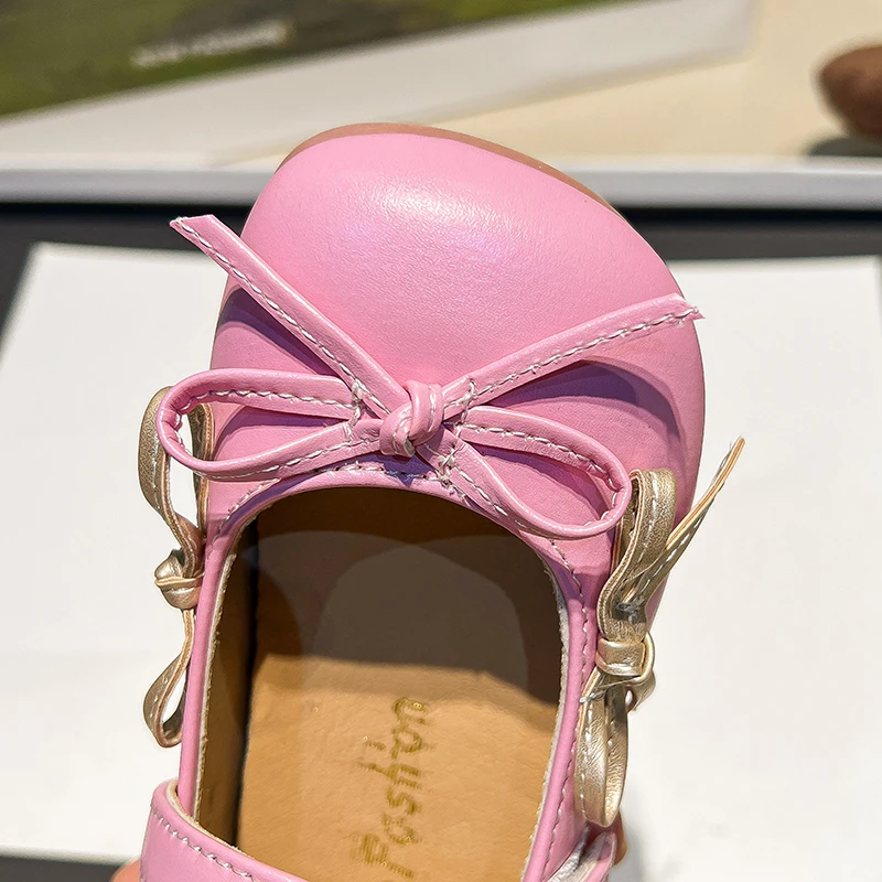 Girls PU Leather Non Slip Ballet Flats Shoes