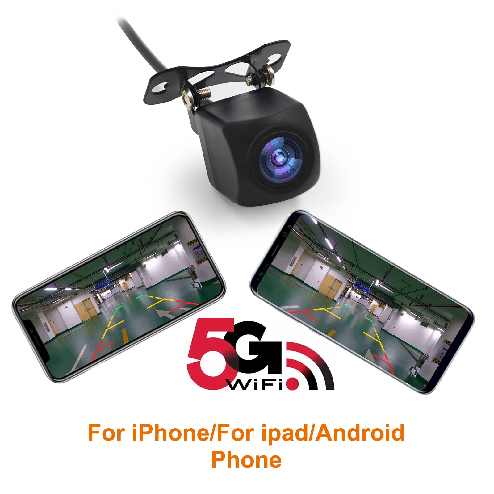 

WiFi Car Camera Wireless Reverse Camera Car Rear View Camera Reversing Parking Camera IP66 Waterproof HD Fisheye Lens HD Image