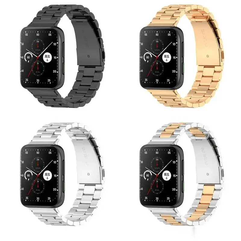 

Stainless Steel Band for OPPO Watch Series 1 41mm 46mm Metal Straps for OPPO Watch 2 42mm 46mm Wristband Belt Bracelet