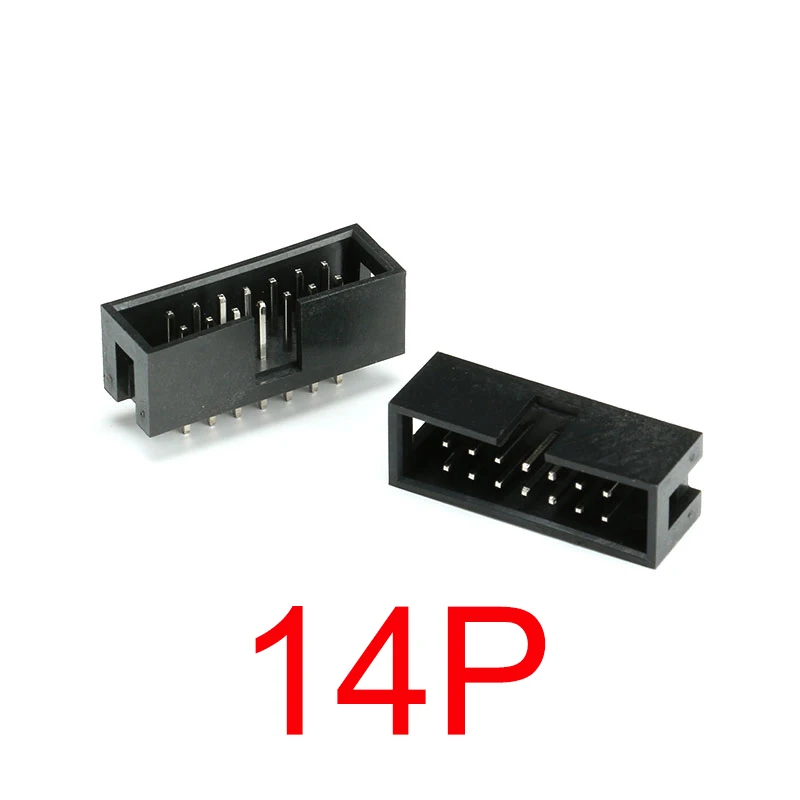 PIN 2.54MM pitch MALE SOCKET straight idc box headers PCB CONNECTOR DOUBLE ROW DC3 HEADER 10pcs dip 6P 10P 20P 26P 34P 40P pcb connectors