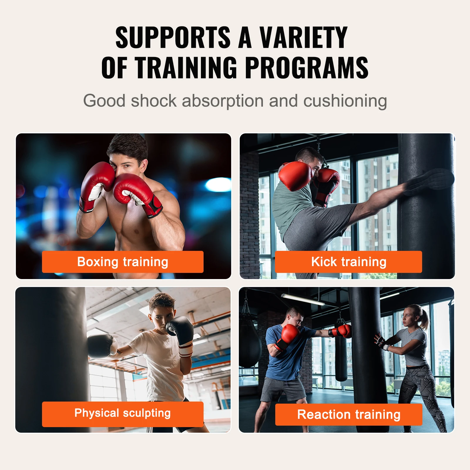 PVC Leather Hanging Boxing Bag for MMA Karate Training