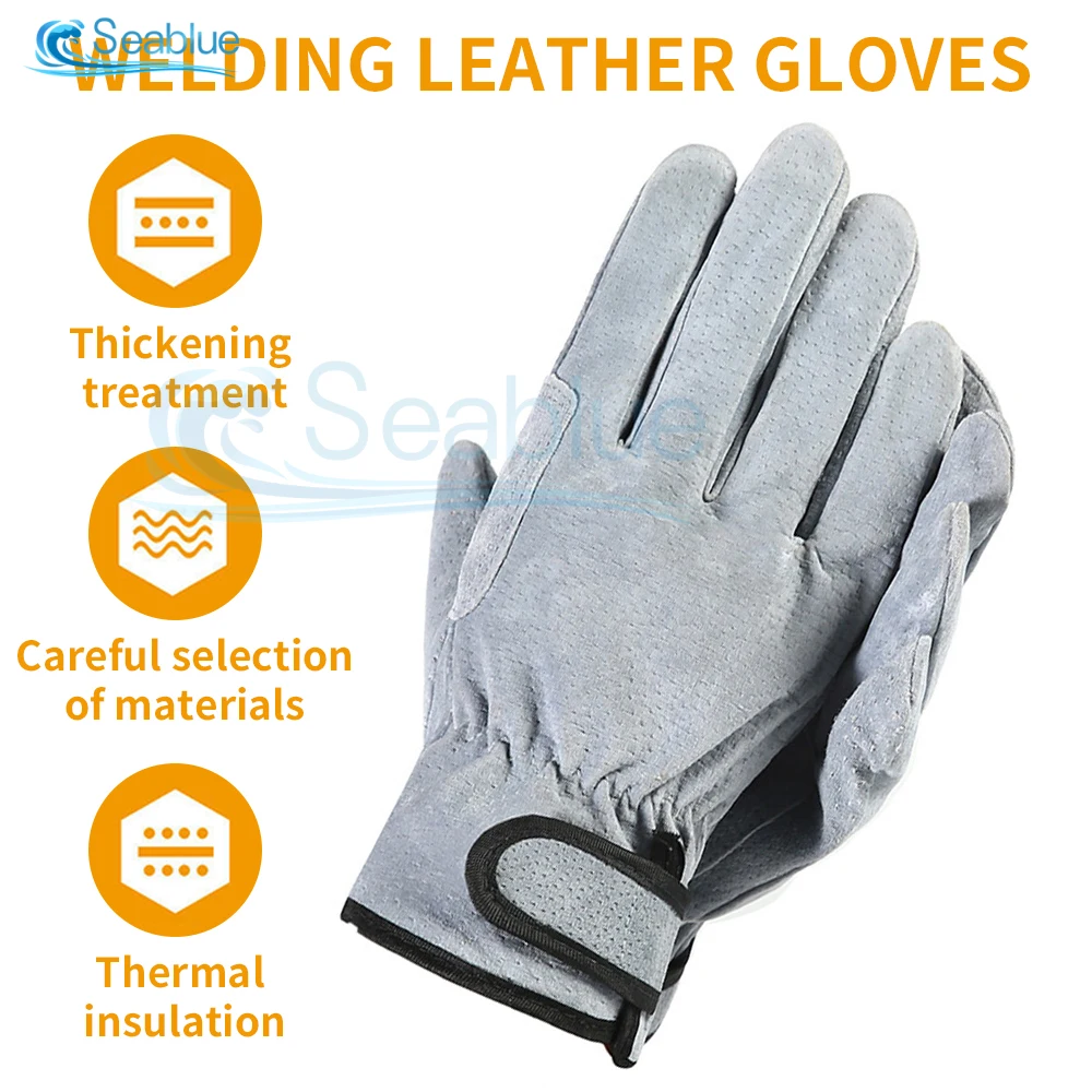 Work Gloves Cowhide Leather Welding Gloves Heat Resistant Security Protection Safety Work 1 Pair Welder protective gloves,safety gloves