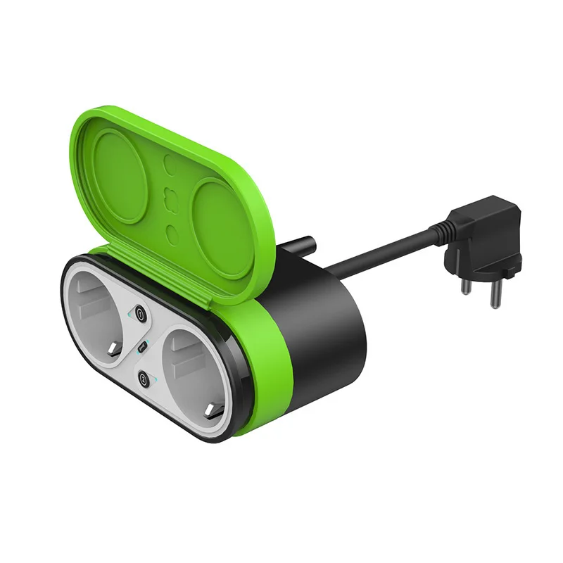

Tuya EU 16A Wifi Smart Outdoor Plug IP65 Waterproof Smart Double Socket Smart WiFi Outdoor Plug/Socket WLAN Smart Outlets