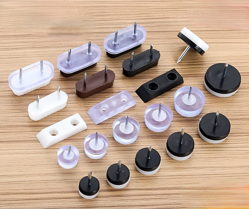 20pcs/50pcs Silent anchor nail nylon moisture-proof anti-skid heightening cabinet table chair stool sofa floor mat