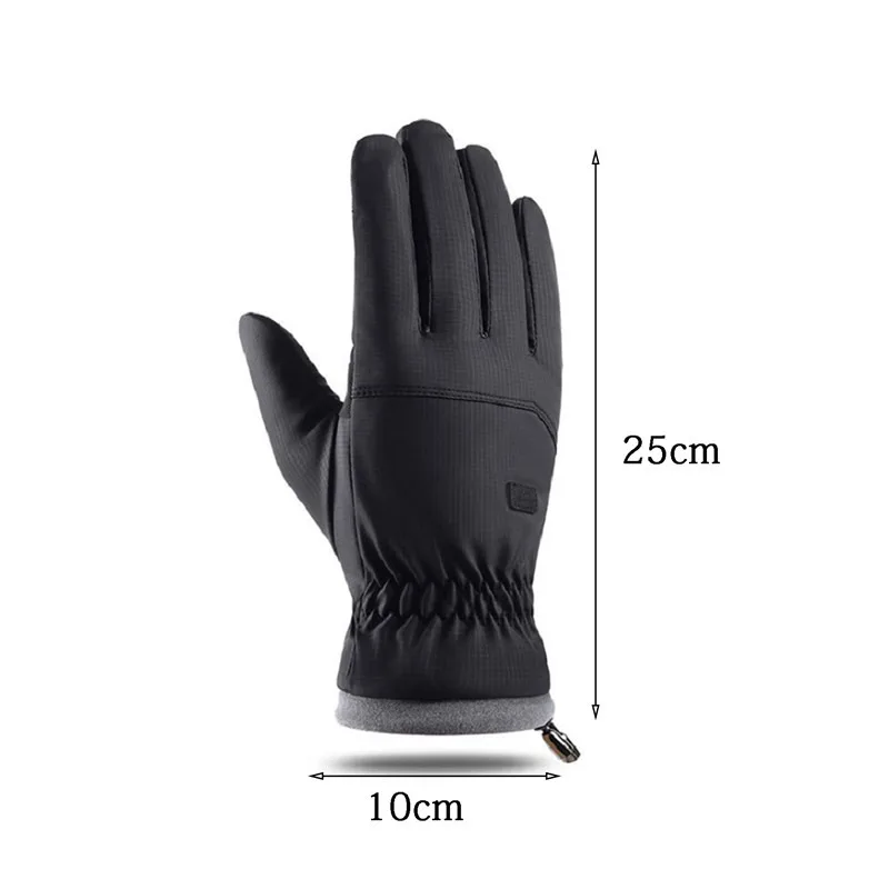 Winter Ski Gloves Cold-proof Thickened Fluff Motorcycle Gloves Anti Slip Touchscreen Outdoor Sports Thermal Snowboard Gloves