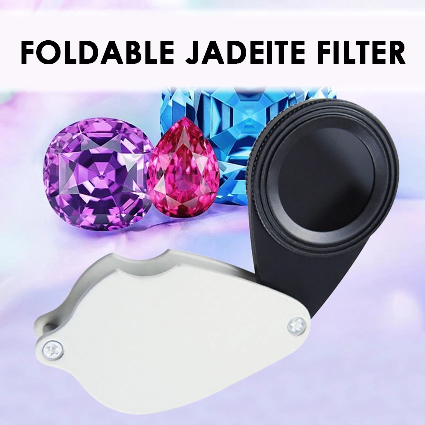 Description Picture 2 of itemFoldable Jewelry Identification Tools Chelsea Jadeite Filter for Gem Emerald Metal Body Handheld Lenses Without Magnification