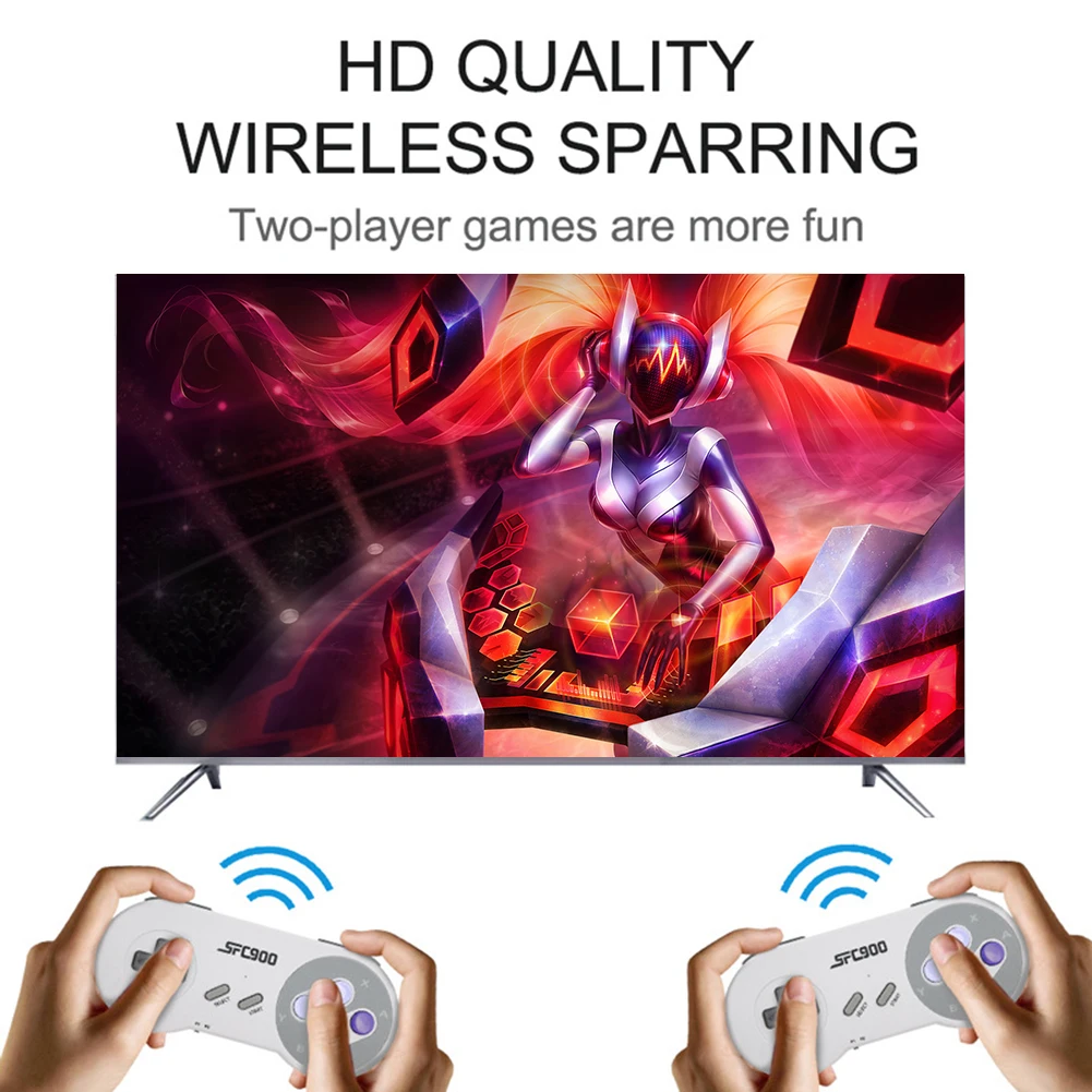휴대용 게임 플레이어 4GB 레트로 비디오 게임 콘솔, HDMI 호환 2.4G 무선 듀얼 게임패드, 세가 메가 드라이브용, SF900