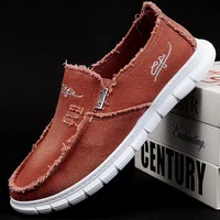 Men's Washed Fabric Casual Shoes Anti Slip and Wear-resistant Driving Shoes Canvas Shoes 2