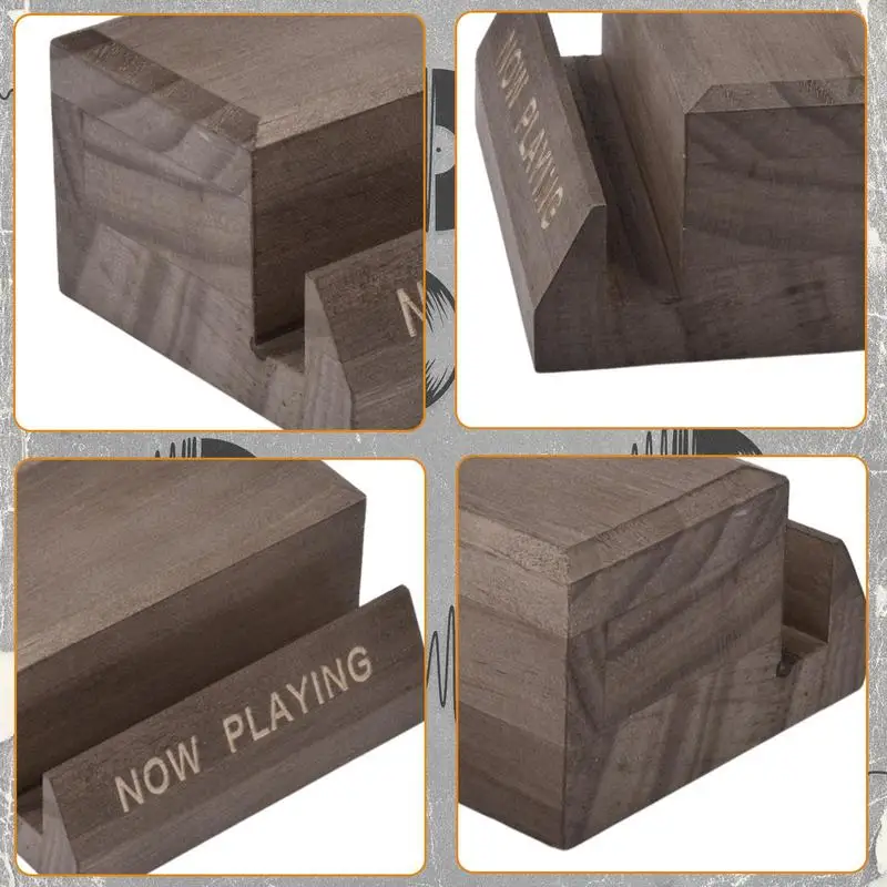 Now Playing Display Stand For LP VinylRecord Wooden Storage Rack Home Decorating And Storing Accessories Minimalist Design
