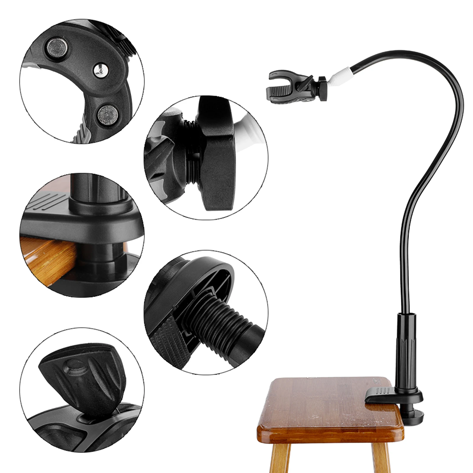 Pet Dog Cat Hair Dryer Holder Grooming Table Hair Dryer Clamp 360 Degree Adjustable Foldable Clips Stand