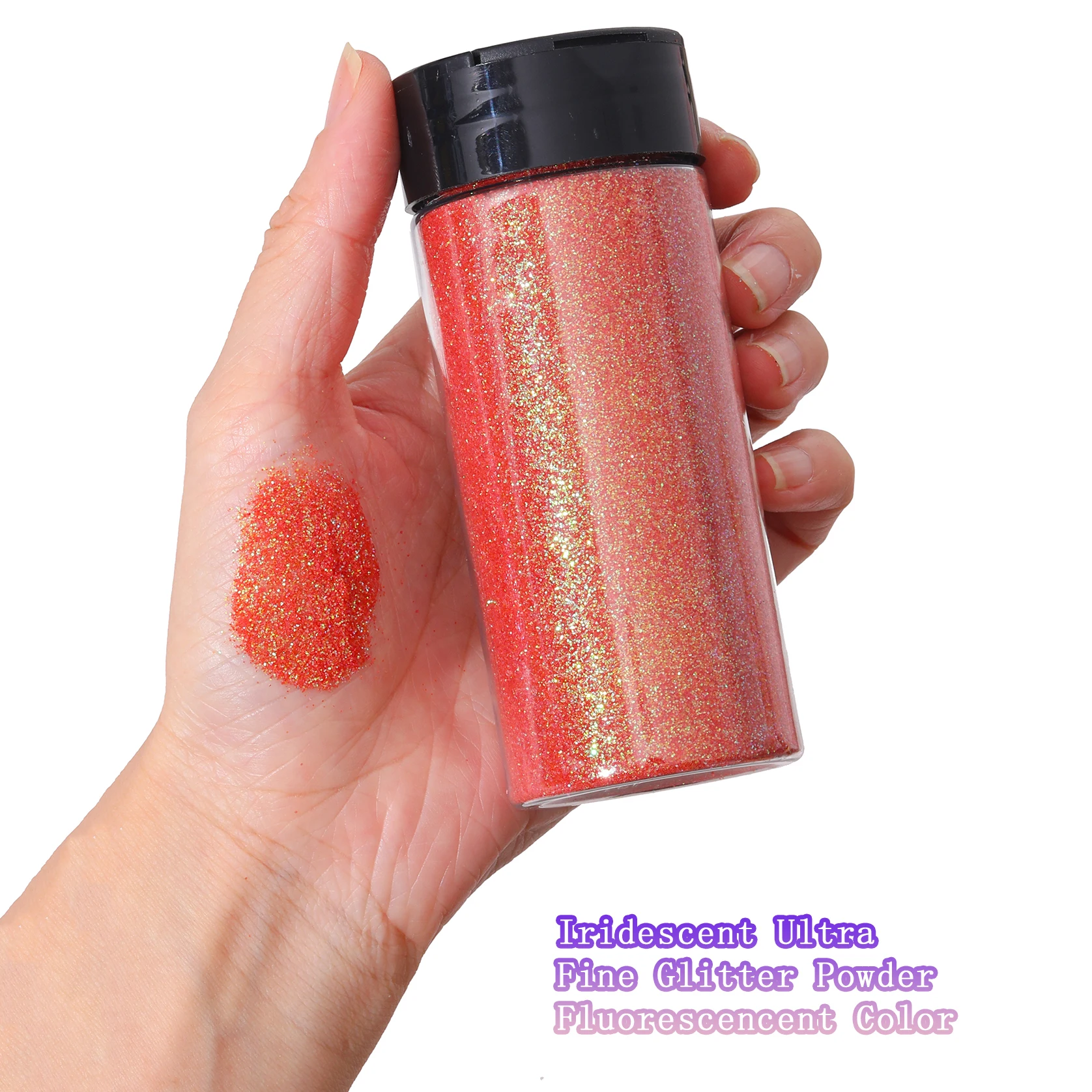 Nail Glitter Nail Decoration Nail Decorations 1Bottle 80G/2.85OZ Holographic Iridescent Nail Glitter 1/128"(0.2MM) Fine Glitter for Painting DIY Nail Decoration