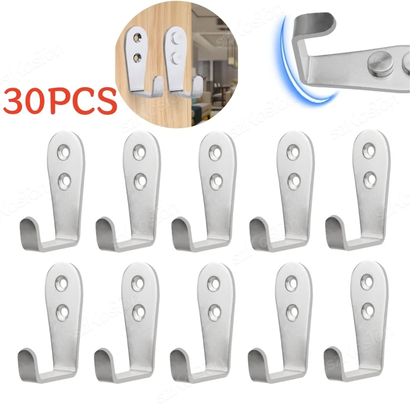 20/10 PCS Doppel Loch Haken Heavy Duty Edelstahl Wand Haken Wasserdichte Haken Badezimmer Hängen Handtuch Schlüssel Mantel Tasche