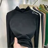 Double-Sided Fleece Warm Inner Layer Women's Autumn/Winter Versatile Turtle Neck Long Sleeve T-Shirt New 2025 Style