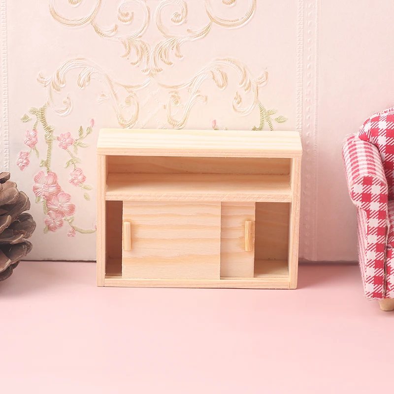 

1/12 Scale Miniature Wooden Entrance Cabinet Porch Cabinet Storage Cabinet Cupboard Shelf Furniture Kits Doll House Accessories