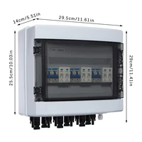 Boîtier de Combinateur Solaire Photovoltaïque 3 Chaînes IP65 Étanche 40A 1000V avec Protection Contre les Surtensions pour Système Solaire Hors Réseau 2