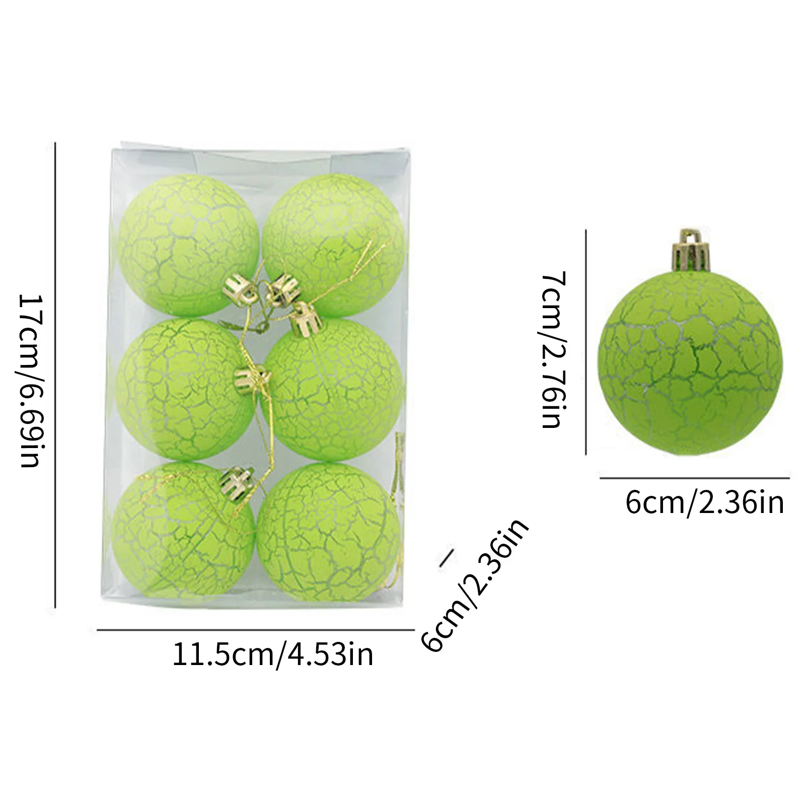 Macaron Christmas Ball 6Pcs Hanging Balls Ornaments Christmas Tree Decoration Home Pendant Craft For Party Supplies