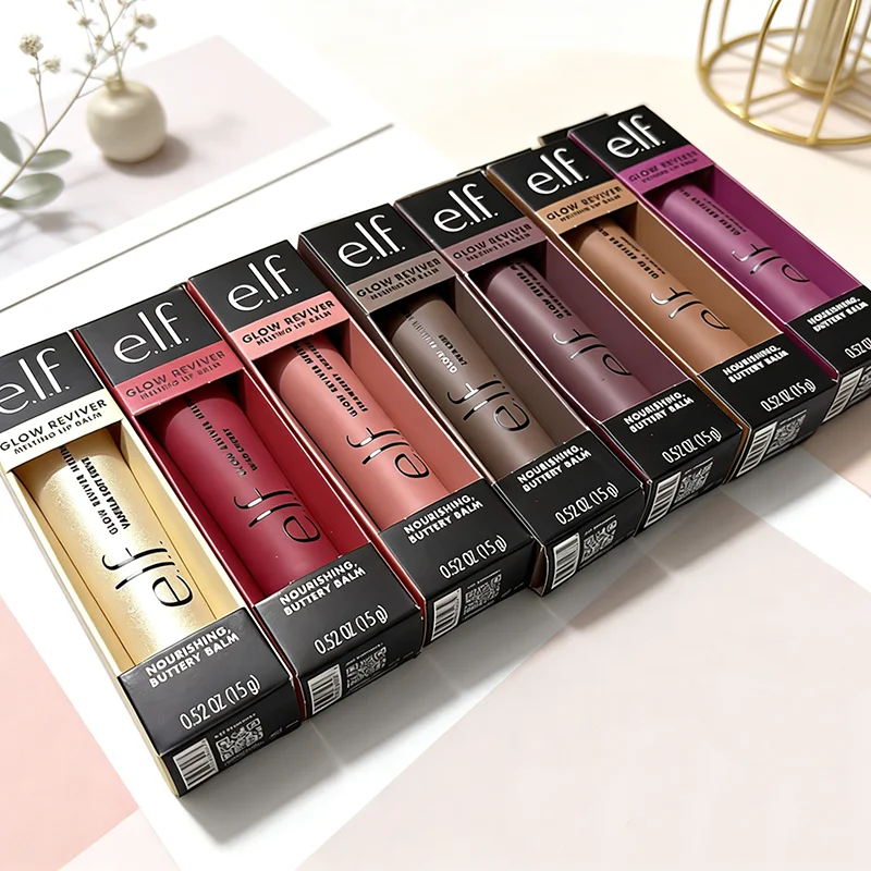 Elf Tinted Lip Balm Moisturizing Lasting Waterproof Lip Care Non-Stick Cup Smooth Texture Daily Makeup Lip Gloss for Women INS