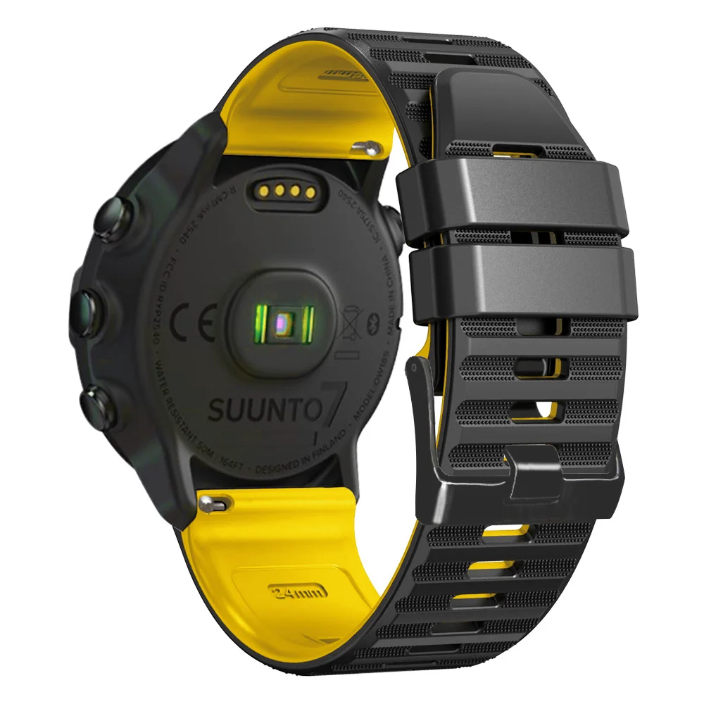 Silicone Watch Strap, 24mm Width, Enhanced Comfort and Style